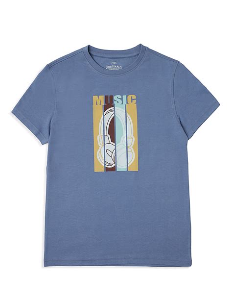 Buy Pure Cotton Printed Round Neck T-Shirt at Marks & Spencer