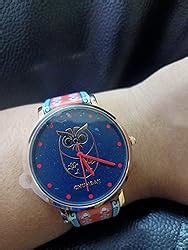 Chumbak Teal Night Owl Printed Strap Wrist Watch - Navy : Amazon.in ...