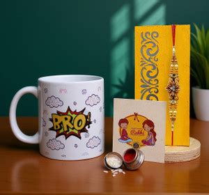 Home Delight Designer Mugcombo-28 Assorted Mug, Rakhi Set Price in ...