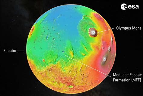 Layers of water ice stretching below grounds at Mars's equator
