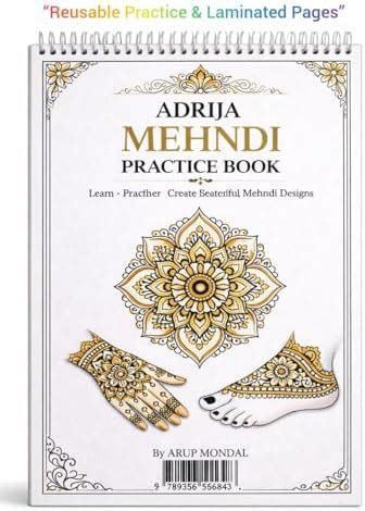 "ADRIJA MEHNDI PRACTICE BOOK" for Beginners | Reusable Laminated A4 ...