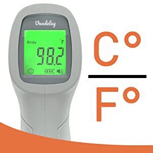 Vandelay Infrared Digital Thermometer For Fever, Non-Contact Laser ...