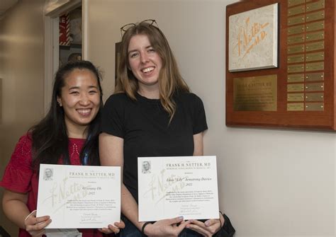 Lily Armstrong-Davies and Gyyoung Oh Receive the 2022 Netter Award ...