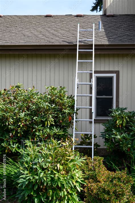 Using an Extension Ladder On a Angled Roof Line 的图像结果
