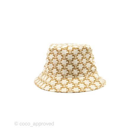 Celine Bucket Hat Triomphe Print Crème / Mordoré - Coco Approved Studio