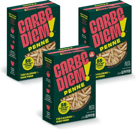 Amazon.com : CARBE DIEM! Penne | 3x 12oz Bags | Lower Net Carb Pasta ...