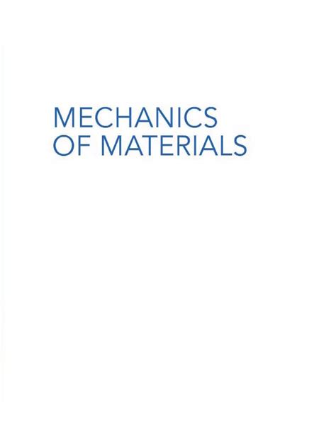 Mechanics of Materials 8th Edition R.C. Hibbeler | PDF