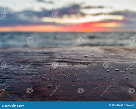 Water Droplets on a Wooden Gunwale Old Sailing Ship. Stock Image ...