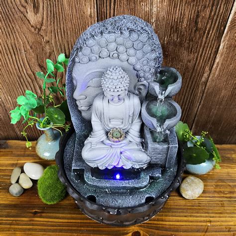 Zen Buddha Face And Buddha Statue Sitting Buddha Water Fountain ...