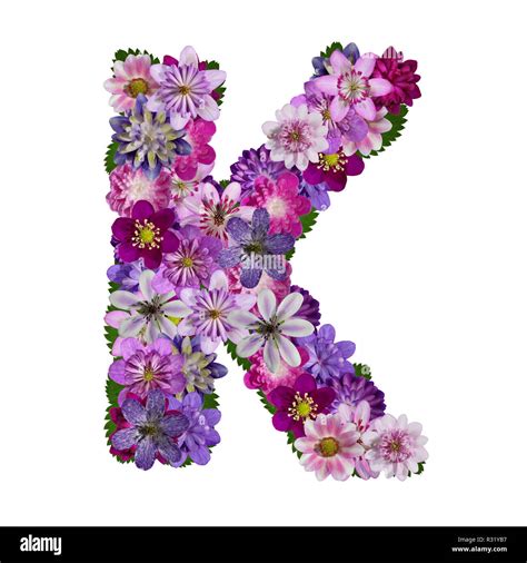 flowers alphabet letter k Stock Photo - Alamy