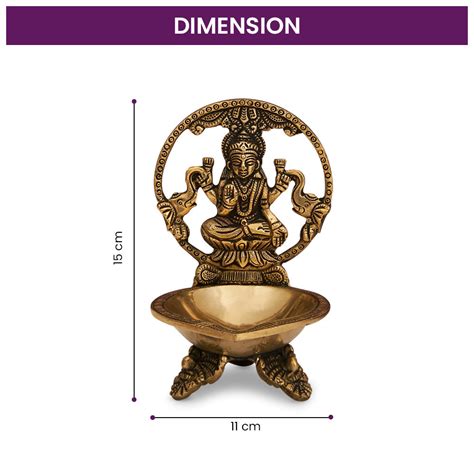 Brass Decorative Goddess Laxmi Diya With Stand – DecorTwist