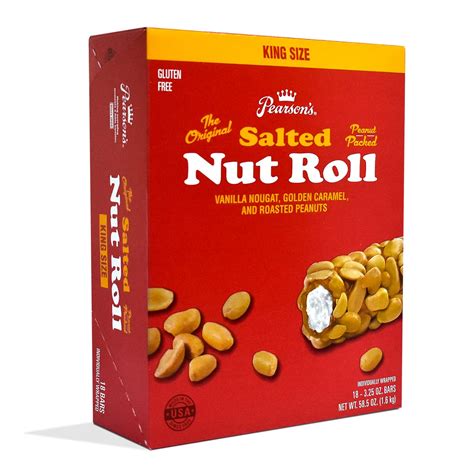 Pearson's Original Salted Nut Roll | Crunchy Peanuts, Caramel, Nougat ...
