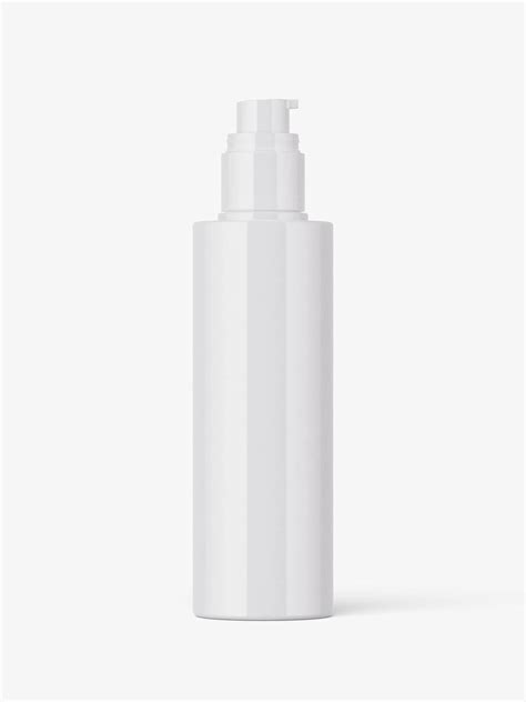 Glossy airless pump bottle mockup - Mockups Design