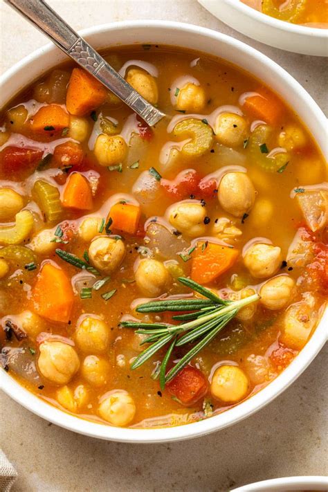 Garbanzo Bean Soup (dairy free, vegan) - Simply Whisked