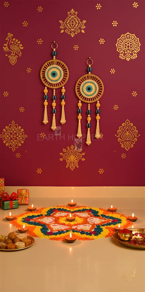 Earth Hopper Large Evil Eye Wall Decor Hanging (Set of 2) - Handmade ...