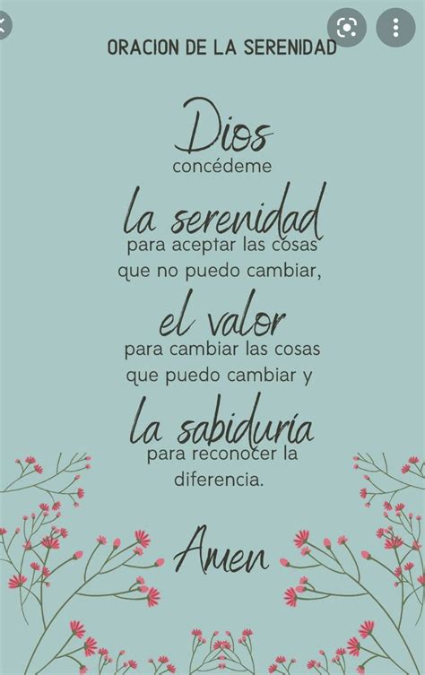 Oración de la Serenidad en Español