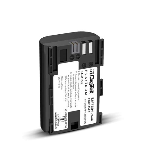 Buy DIGITEK® (LP-E6 Platinum) Lithium-ion Battery for Canon DSLR, 7.4V ...