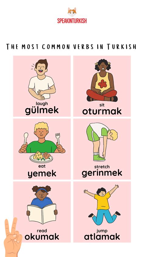 The most common verbs in Turkish🇹🇷 | Turkish language, Learn turkish ...