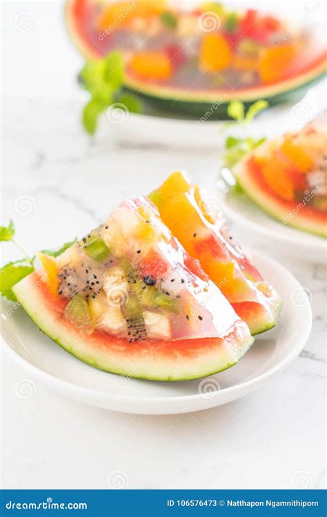 Mix fruits jelly stock image. Image of dragon, watermelon - 106576473