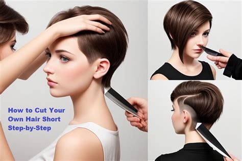 Image result for Tutorial Cut Own Hair Short