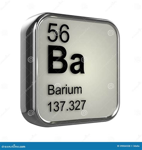 3d Barium element design stock illustration. Illustration of elements - 39066558
