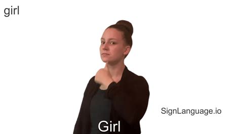 girl in ASL - Example # 5 - American Sign Language