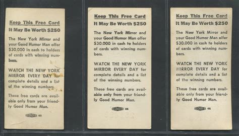 Lot Detail - F69 Good Humor Ice Cream NY Mirror Lucky Comic Card Lot of ...