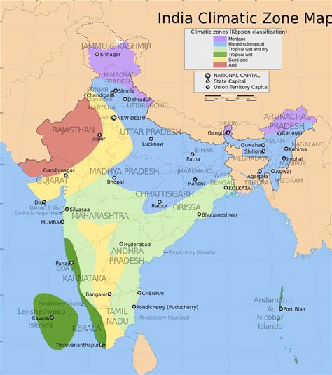 Geographical map of India: topography and physical features of India