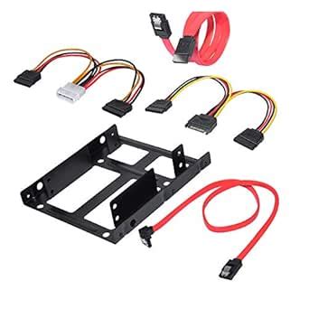 SSD Mounting Bracket Adapter 2.5 to 3.5 inch SSD Mounting Kit with SATA ...