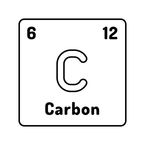 carbón químico elemento línea icono vector ilustración 21143435 Vector en Vecteezy - symbol for carbon