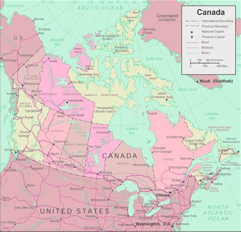 Map of North America | Maps of the USA, Canada and Mexico