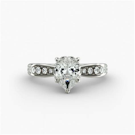 Aura Jewelry Pear Excellent Cut 1.58 Ct Moissanite Wedding Ring - 14K ...