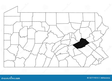 Map of Schuylkill County in Pennsylvania State on White Background ...
