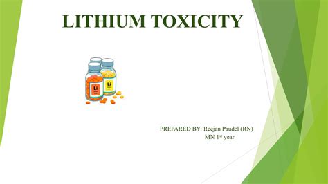 lithium toxicity | PPTX