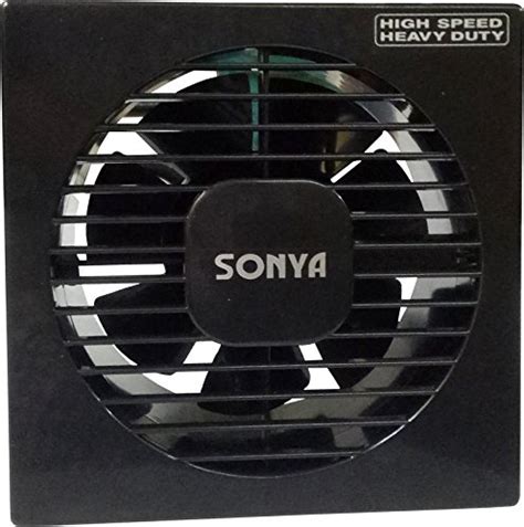 SONYA 4" HS Plastic Body AXIAL Exhaust Fan - Black (14 cmsx 14 cms x ...