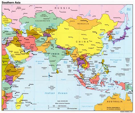 Labeled Map Of Asia With Capitals - Asia Political Map Political Map Of Asia With Countries And ...