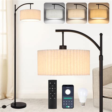 Boho Floor Lamps for Living Room,Tall Floor Lamp with Remote Control ...