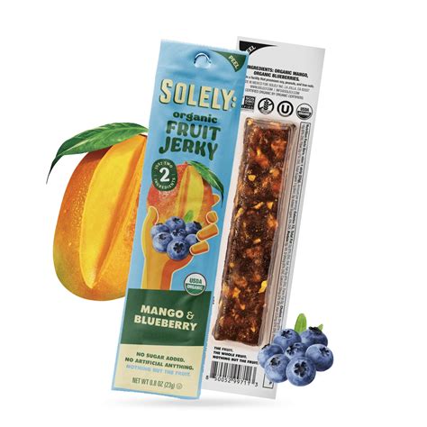 Organic Mango Blueberry Fruit Jerky – Solely