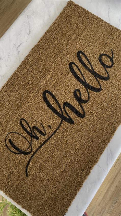 Oh hello coir door mat frontdoor mat year round door etsy – Artofit