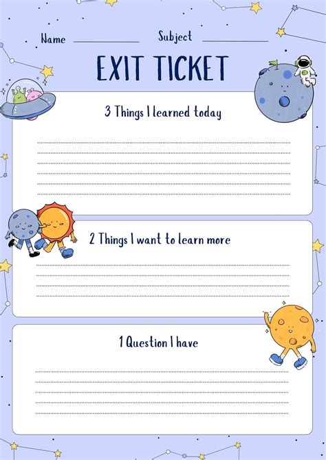 Exit Ticket Clipart