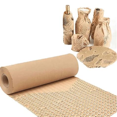 1 Roll Honeycomb Paper Kraft Paper Roll Express Package Wine Filler ...