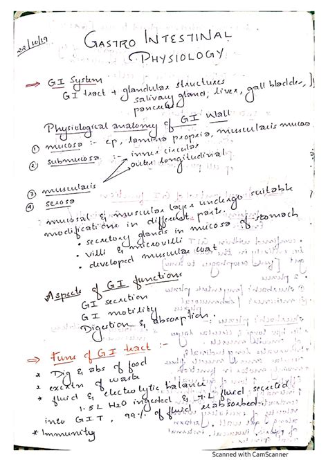 gastrointestinal - Human Physiology-I - Studocu