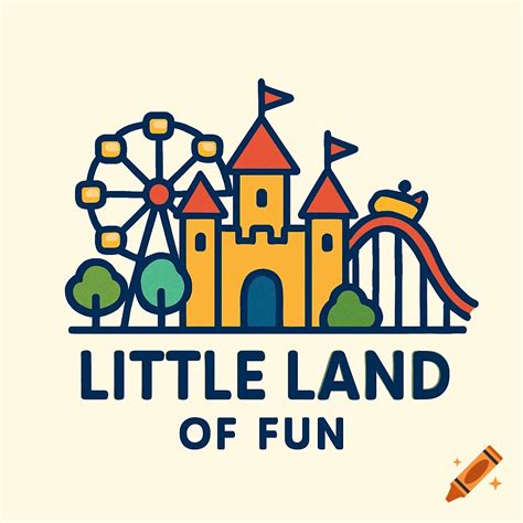 Simple illustrated logo for Little Land of Fun theme park featuring a ...