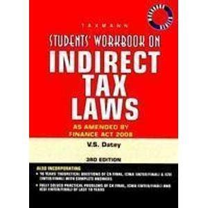 Students' Workbook on Indirect Tax Laws : V.S.Datey (Taxmann): Amazon ...