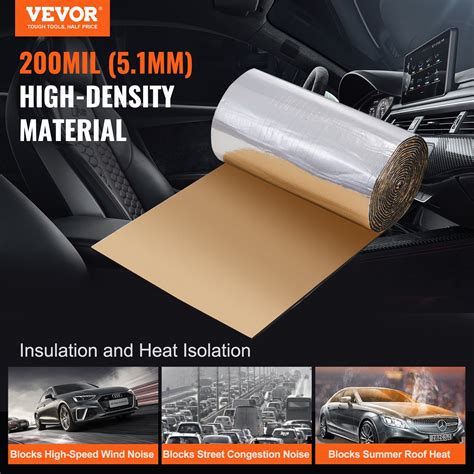 VEVOR Car Sound Deadening Mat, 200 mil 36 sqft Automotive Sound ...