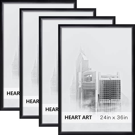 Amazon.com: HEART ART 24 x 36 Poster Frame 4 Pack,24x36 Frame without ...