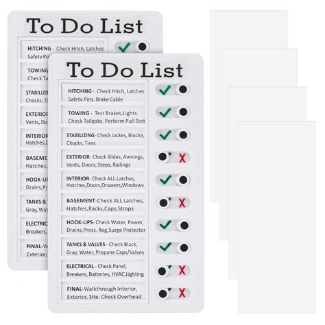 Buy 2 Pieces to Do List Checklist Board, Chore Chart for Adults ...