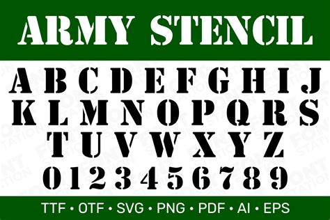 Army Stencil Lettering