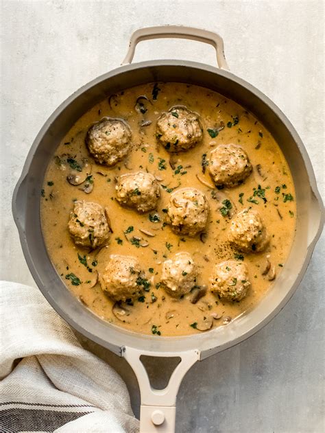 Easy Meatball Stroganoff - Little Broken