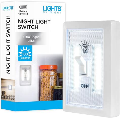 Lights by Night Wireless LED Light Switch, Battery Operated, 100 Lumens, Tap Light, Portable ...